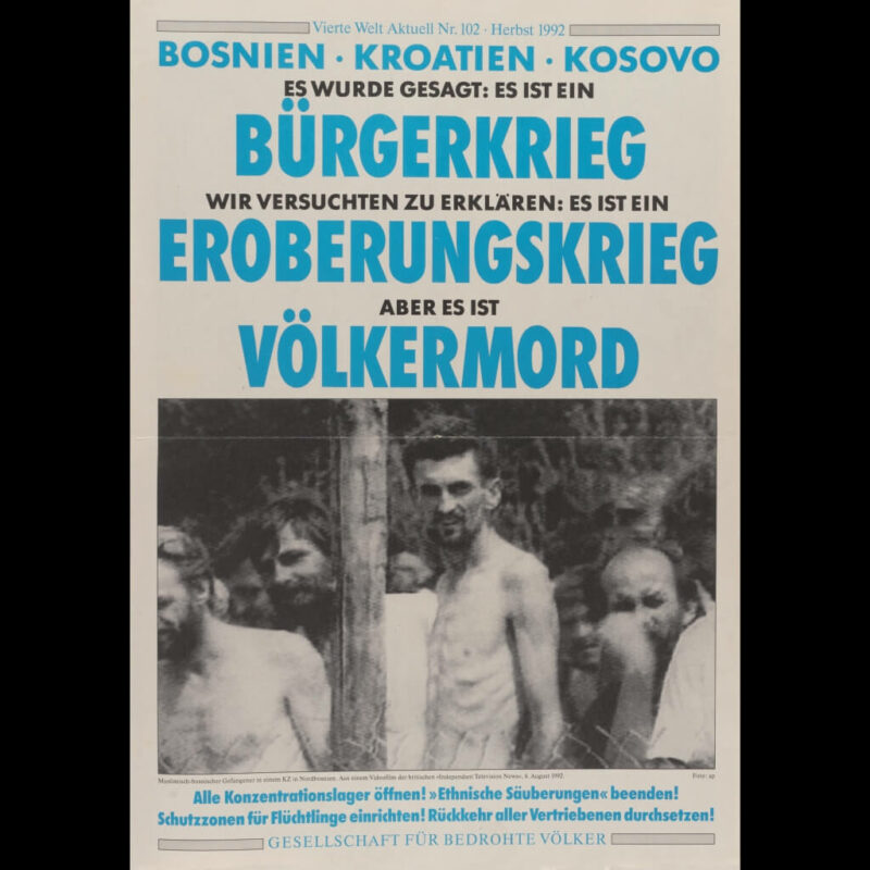 Leaflet published by the GfbV in September 1992 (Archives Gesellschaft für bedrohte Völker)