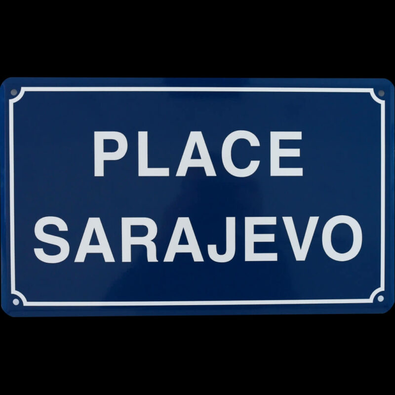 Plaque “Place Sarajevo” (Replica donated to the History Museum of BiH by the city of Nantes)