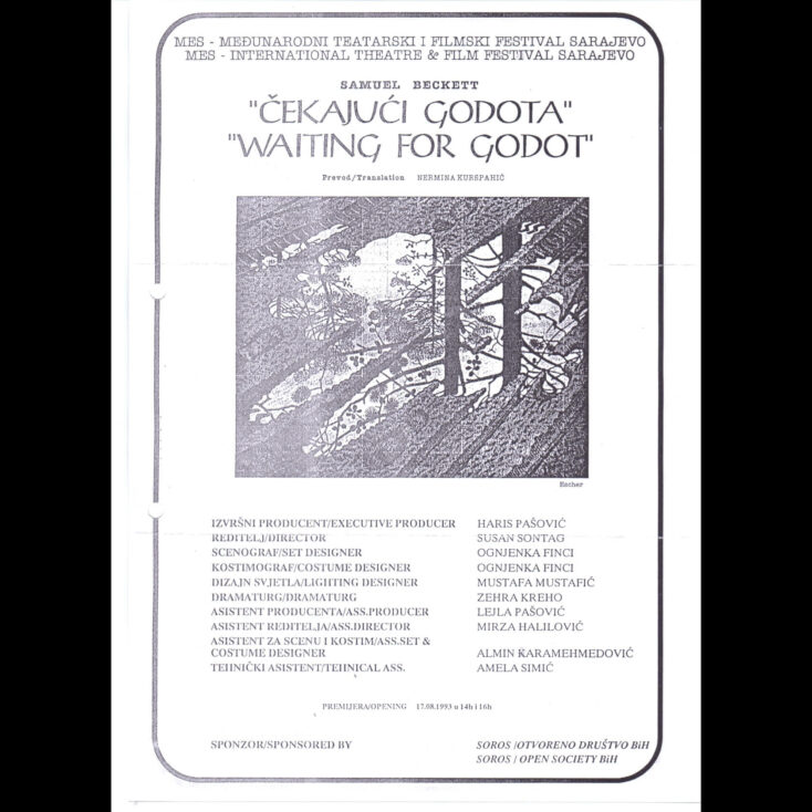 Plakat “Čekajući Godoa”, 1993.(Arhiva MESS Festival)