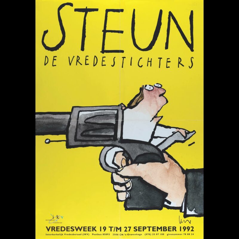 “Podržite graditelje mira”, Poster Međucrkvenog mirovnog vijeća (IKV) u Nizozemskoj, 1992. (Arhiva Pax)